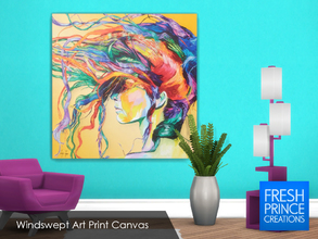 Sims 4 — Windswept Art Print Canvas by Fresh-prince — Bold, beautiful and colorful. Make a statement and take a break