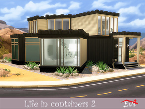 Sims 4 — Life in Containers 2 by evi — I can't remember the exact number of containers that were used for this house but