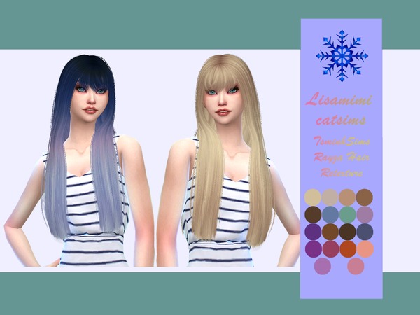 Sims 4 — Lisaminicatsims TsminhSims Rayza Hair Bang Retexture by Lisaminicatsims — Lisaminicatsims TsminhSims Rayza Hair