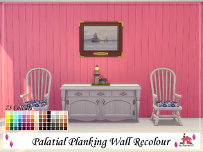 Sims 4 — Palatial Planking Wall Recolour by sharon337 — Palatial PlankingWall in 75 different colours in all 3 Wall