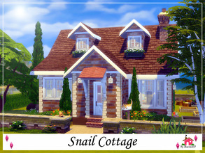 Sims 4 — Snail Cottage by sharon337 — Snail Cottage is a small home built on a 20 x 20 lot. Value $73,738 It has 1