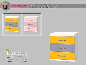 Sims 4 — Aura Kids Nightstand by NynaeveDesign — Aura Kids Room - Nightstand Located in: Surfaces - Accent Tables Kids -