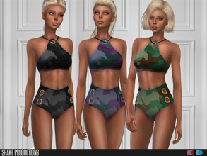 Sims 4 — ShakeProductions 107-3 by ShakeProductions — Outfits/Swimsuits Handpainted 6 Colors