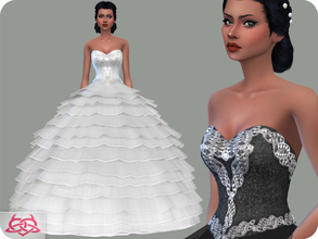 Sims 4 — Wedding Dress 13 (original mesh) by Colores_Urbanos — 30 Options I consider it to be the most beautiful bridal