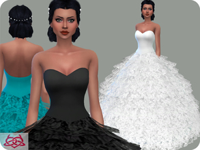 Sims 4 — Wedding Dress 13 RECOLOR 1 (Needs mesh) by Colores_Urbanos — 30 Options Need mesh, look at recommended. or