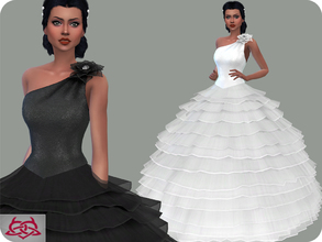 Sims 4 — Wedding Dress 14 (original mesh) by Colores_Urbanos — 30 Options New mesh made by me - Your game needs to be