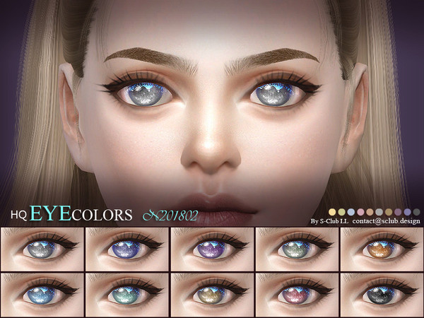 Sims 4 — S-Club LL ts4 Eyecolor 201802 by S-Club — Eyecolors for all age, 10 swatches, hope you like, thanks!