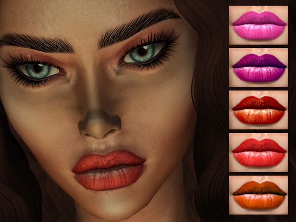Sims 4 — Petal lipstick by Sharareh — 14 swatches HQ compatible Compatible with all skins for female