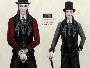 Sims 4 — SETH - Male Outfits - Vampire Needed by Helsoseira — SETH Outfits / Full body for gentlemen, comes in 6