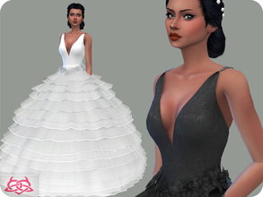 Sims 4 — Wedding Dress 16 (original mesh) by Colores_Urbanos — 30 Options New mesh made by me - Your game needs to be