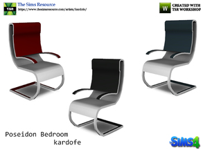 Sims 4 — kardofe_Poseidon Bedroom_Desk Chair by kardofe — Chair for the futuristic and minimalist computer in three color