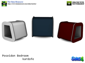 Sims 4 — kardofe_Poseidon Bedroom_End Table by kardofe — Futuristic and minimalist style nightstand in three color
