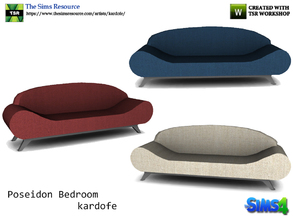 Sims 4 — kardofe_Poseidon Bedroom_Sofa by kardofe — Futuristic and minimalist style sofa in three color options 