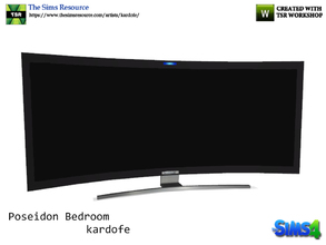 Sims 4 — kardofe_Poseidon Bedroom_TV by kardofe — Curved and large screen TV 
