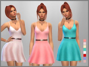 Sims 4 — Jenna Dress by SweetDreamsZzzzz — Set of 8 dresses for everyday and formal wear Hair by Leah Lillith