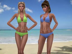 Sims 4 — knitted bikini by _Simalicious_ — Sexy and fashionable knitted bikini in 10 colors with a thin golden chain