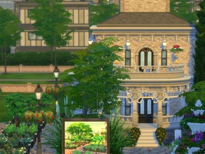 Sims 4 — Donohue Library & Gardens by texxasrose — The town will always be grateful for Miss Eliza Donohue, who