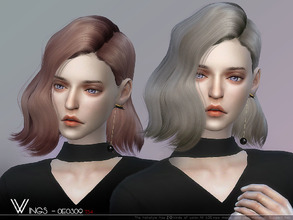 Sims 4 — WINGS-OE0309 by wingssims — This hair style has 20 kinds of color File size is about 10MB Hope you like it!