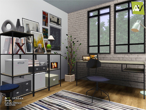 Sims 3 — Casa Office by ArtVitalex — - Casa Office - ArtVitalex@TSR, Mar 2018 - All objects are recolorable - Casa Shelf