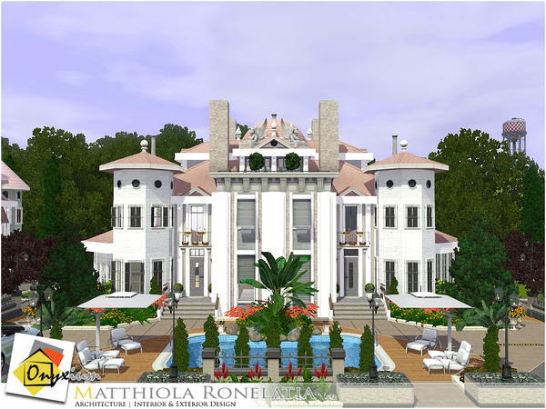 Sims 3 — Matthiola Ronelatia by Onyxium — On the first floor: Living Room | Dining Room | Kitchen | Bathroom | Park Space
