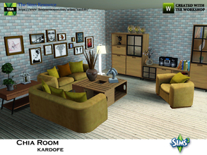 Sims 3 — Chia Room by kardofe — Living room consisting of a comfortable sofa with its armchair set, standing lamp, coffee
