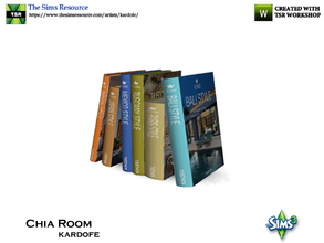 Sims 3 — kardofe_Chia Room_Books by kardofe — Group of six decorative books.