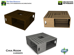 Sims 3 — kardofe_Chia Room_Table coffee by kardofe — Practical and economical coffee table formed by four boxes of fruit,