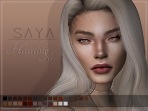 Sims 4 — Hairline N1  by SayaSims — - 30 colour options - Female - Male - Custom Thumbnail - Teen to elder - HQ mod