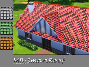 Sims 4 — MB-SmartRoof by matomibotaki — MB-SmartRoof, modern roof with unusual texture, comes in 4 different colors and