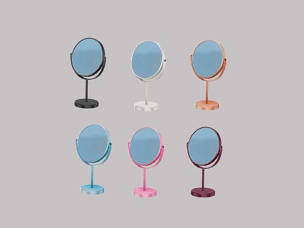 Sims 4 — Bathroom Pisces - Mirror Table by ung999 — Bathroom Pisces - Mirror Table Color Options : 6 Located at : Decor /