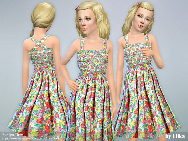 Sims 4 — Evelyn Dress NEEDS Holiday Celebration (origin) by lillka — Evelyn Dress New item / one style YOU NEED the free