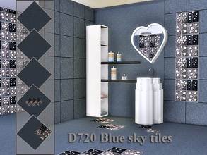 Sims 4 — D720 Blue sky tiles by Danuta720 — 5 designs by Danuta720