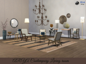 Sims 4 — ARYA Contemporary Living room by RightHearted — Enchant your sims' home with this versatile, eclectic, modern