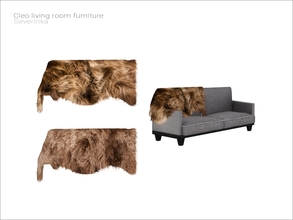 Sims 4 — [Cleo livingroom] - fur plaid v01 by Severinka_ — Fur plaid for sofa v01 From the set 'Cleo livingroom' Build /