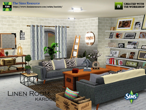 Sims 3 — Linen Room by kardofe — Comfortable and fresh lounge, for the sims lovers of art, in it you will find many books