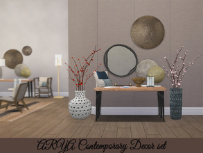 Sims 4 — ARYA Contemporary Decor set by RightHearted — Contemporary. Eclectic. Oriental. Modern. Industrial. Update your