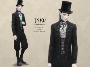 Sims 4 — ISKU -  MALE Blazer - Get to Work  by Helsoseira — ISKU Blazer, 6 colours - Available from teen to elder. Can be