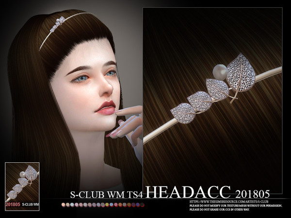 Sims 4 — S-Club ts4 WM Headacc F 201805 by S-Club — Head accessories, 3 swatches, hope you like, thank you.