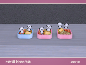 Sims 4 — Kawaii Breakfast. Bento with Pandas by soloriya — Bento with two small pandas. Part of Kawaii Breakfast set. 2