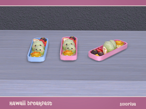 Sims 4 — Kawaii Breakfast. Bento with Green Sushi by soloriya — Bento with green sushi. Part of Kawaii Breakfast set. 2