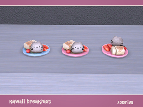 Sims 4 — Kawaii Breakfast. Sushi Cat by soloriya — Sushi cat with tofu, tomato and meat. Part of Kawaii Breakfast set. 2