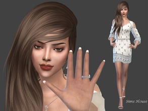 Sims 4 —  Isabel Ventura by Sims_House — Isabel Ventura. Isabel is a beautiful young girl, tanned, brown-eyed. I hope you