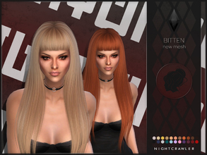 Sims 4 — Nightcrawler-Bitten by Nightcrawler_Sims — NEW HAIR MESH T/E Smooth bone assignment All lods Ambient occlusion