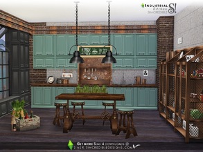 Sims 4 — Industrial Kitchen by SIMcredible! — Inspired by industrial style, we created this kitchen for your sims :)