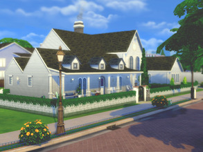 Sims 4 — Farmhouse in the city / NO CC by residentsim — Large farmhouse in the middle of the city. A place to ones who
