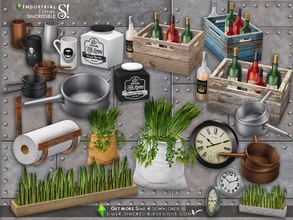Sims 4 — Industrial Kitchen extras by SIMcredible! — Bringing this time the decor items used on our Industrial Kitchen.