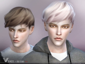 Sims 4 — WINGS-OE0326 by wingssims — This hair style has 20 kinds of color File size is about 10MB Hope you like it!