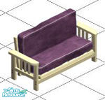 Sims 1 — Cheap Purple Loveseat by Shinija — A nice cheap purple loveseat for use inside and out.