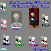 Sims 1 — White Base Bulb Lamps by frogger1617 — Includes: Lights(7)