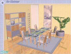 Sims 2 — 4ESF Dining4 City Girl by Eisbaerbonzo — Modern lines meet girlish colours. Should fit for a romantic city girl.